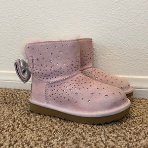 EUC Pink Ugg Classic Mini Stargirl boot Toddler 10